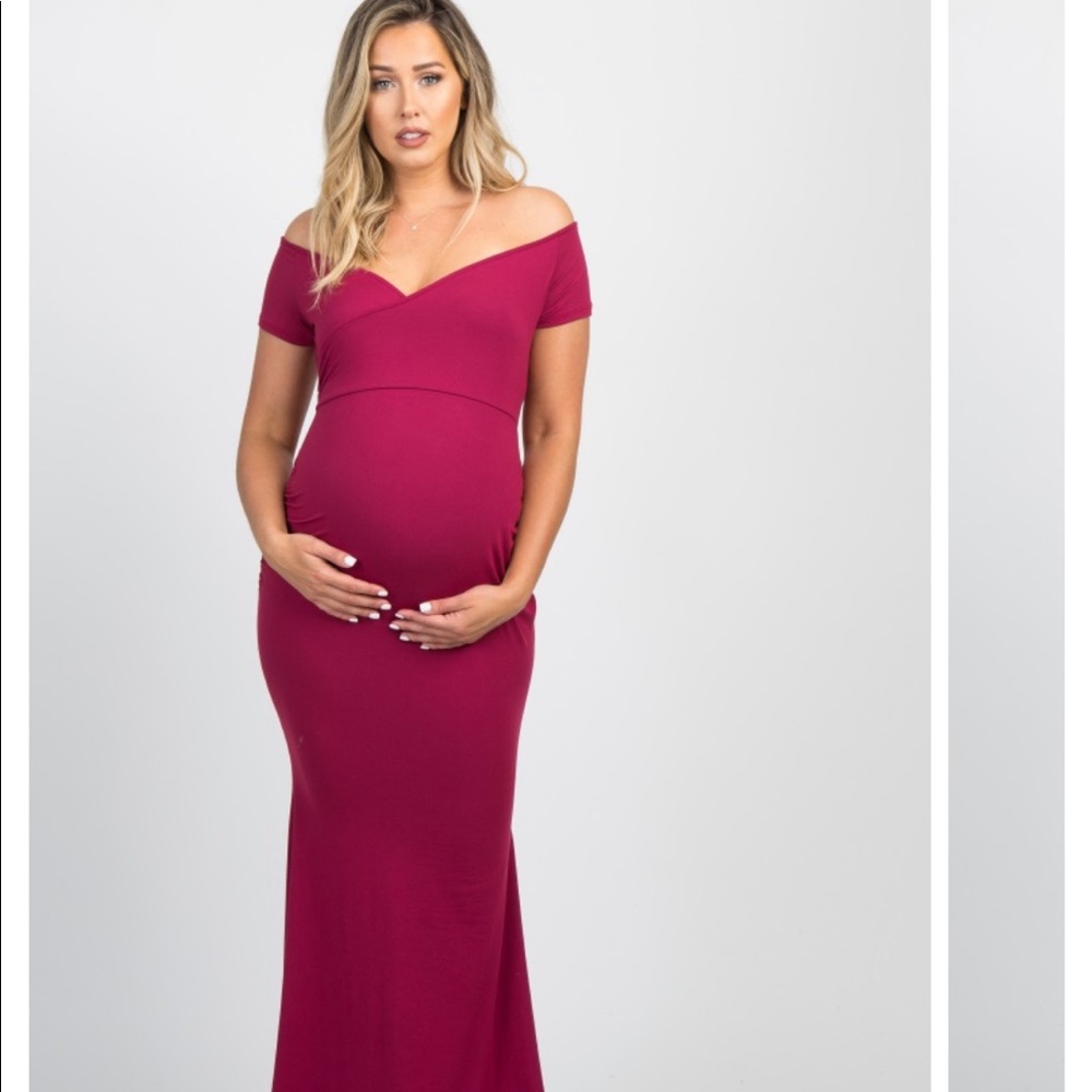 Off Shoulder Maternity Dress